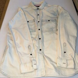 Mountain Hardwear Shirt Mens X Large White  Utility Button Down Shacket Pockets